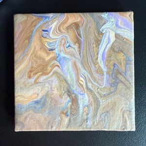 3x3inch Paint Pour Canvas Magnet